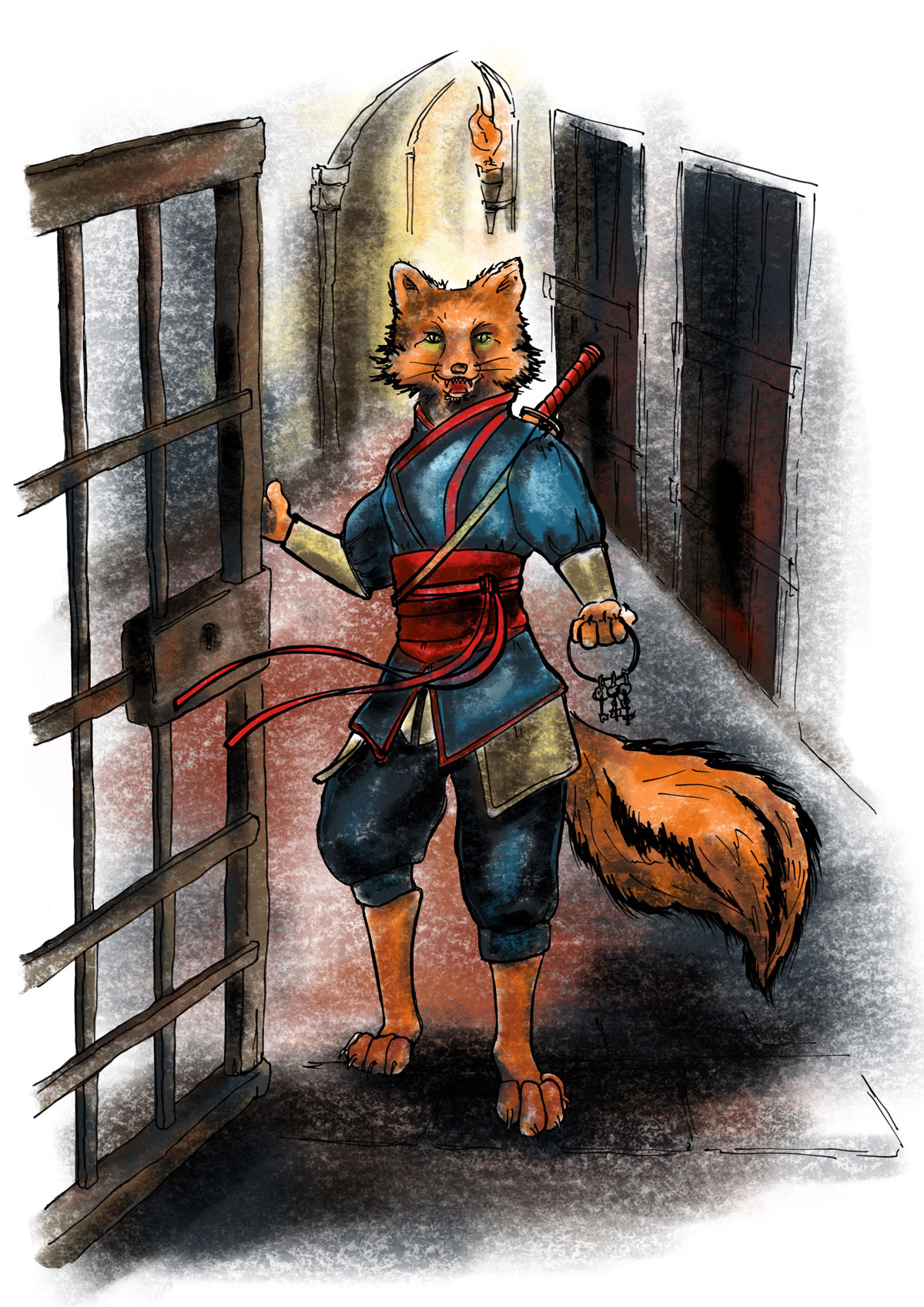 Watercolor interior illustration from Secret of the Kraken, Chapter 16