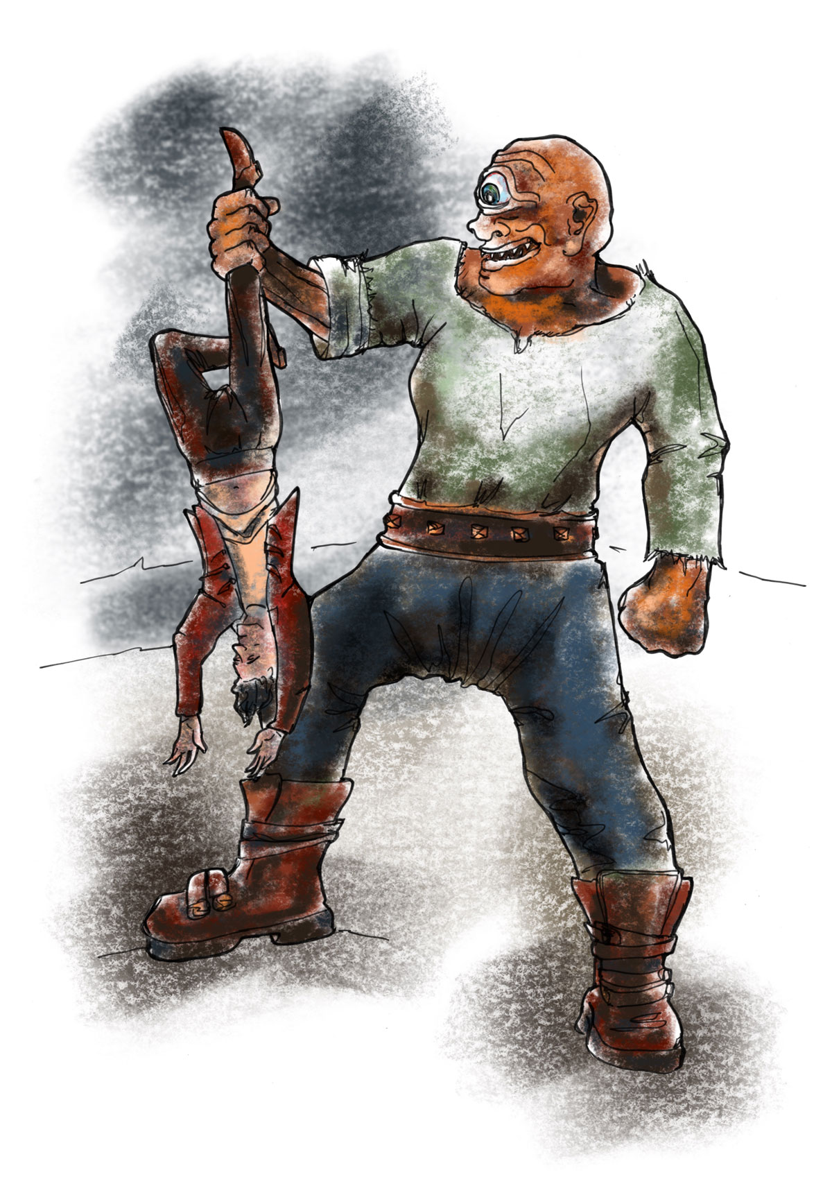 Watercolor interior illustration from Secret of the Kraken, Chapter 7